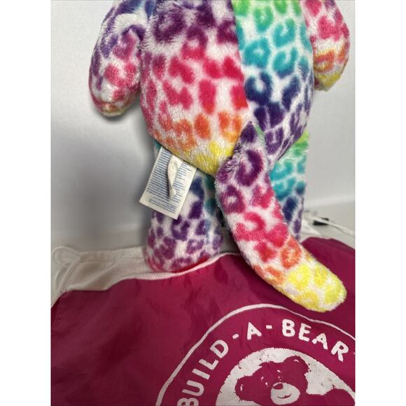 Build-A-Bear Lisa Frank Rainbow Spotted Leopard 17'' Heart Nose Embroidered Eyes - Picture 5 of 9
